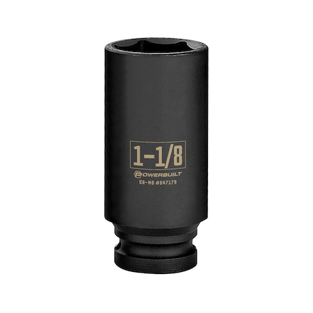 Powerbuilt 1/2" Drive 1-1/8" Deep Impact Socket 647179